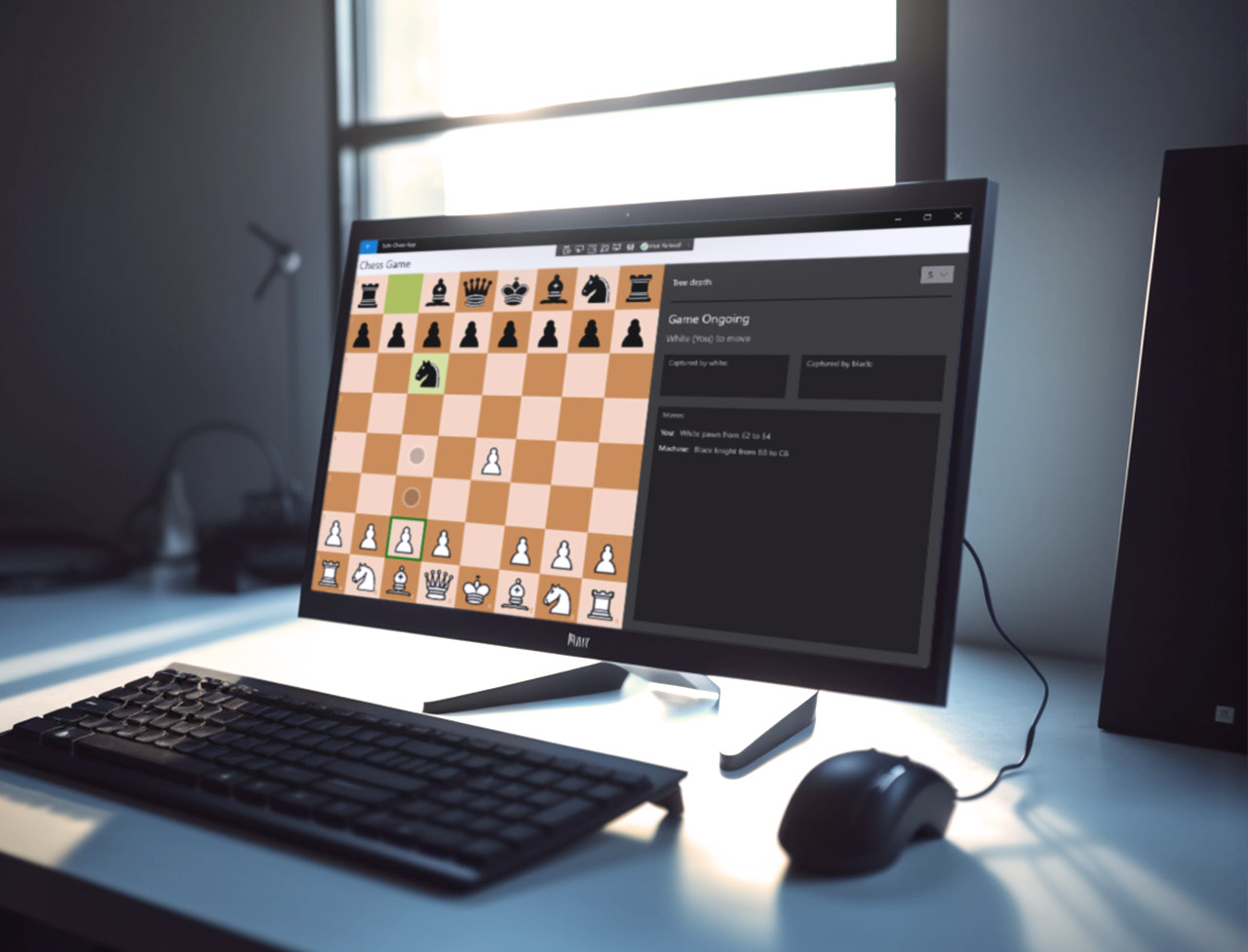 Image of my chess game created from scratch