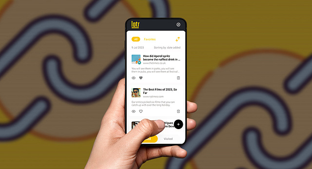 Image of the Android application "Latr"