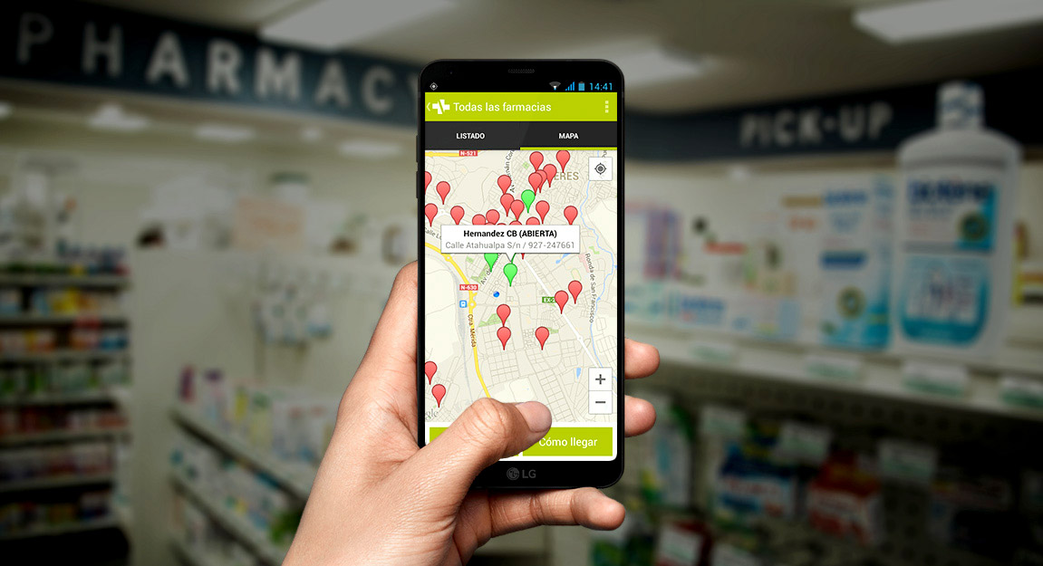Image of the Android application "Pharmacies of Cáceres"
