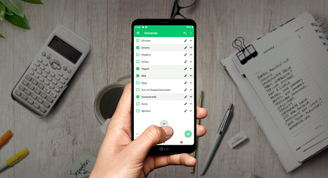 Image of the Android application "Shopping Lists (v3)"