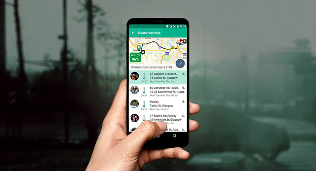 Image of the Android application "Smartrides"